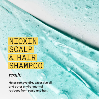 Nioxin System 1 Scalp + Hair Thickening Shampoo | For Natural Hair with Light Thinning | Strengthen Against Breakage with Niacinamide & Biotin | 33.8 Fl Oz NIOXIN