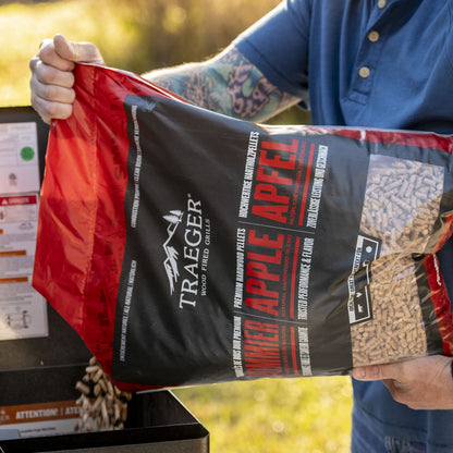 Traeger Grills Apple 100% All-Natural Wood Pellets for Smokers and Pellet Grills. BBQ, Bake, Roast, and Grill, 20 lb. Bag
