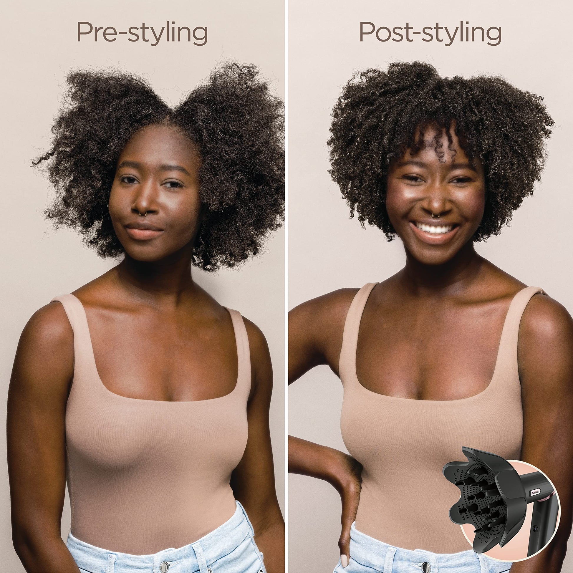 Shark Hair Dryer | FlexStyle Hair Styling System | Portable & Powerful Blow Dryer Brush | Hair Curler & Volumizer | 6 Styling Tools Included | Best for All Hair Types | Black | HD440BKC