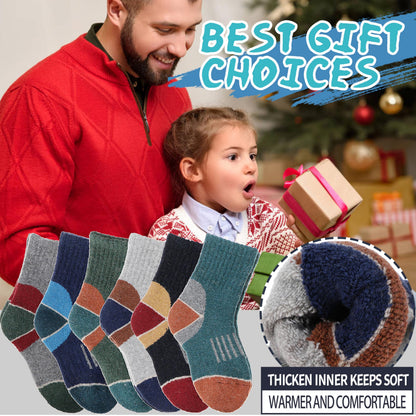 Kids Merino Wool Hiking Socks Boys Toddlers Thermal Winter Thick Warm Crew Cushion Socks Gift Stocking Stuffers for Kids 6 Pairs 4 5 6 7 8 9 10 11 12 Years(Assorted,1-3 Y) 🍁 All In One Marketplace Canada