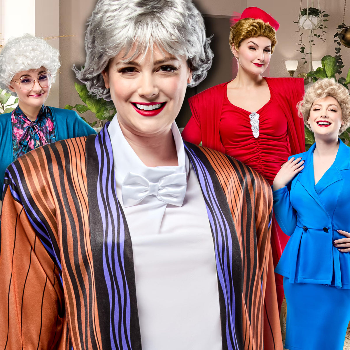 Ensemble de costume Dorothy de Golden Girls pour femmes par Rubies avec perruque, taille M, look d'émission télévisée parfait pour Halloween, les fêtes et plus encore