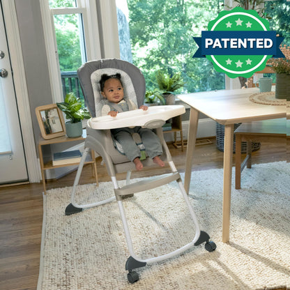 Ingenuity Full Course 6-in-1 High Chair - Baby to 5 Years Old, 6 Convertible Modes, 2 Dishwasher Safe Trays - Astro
