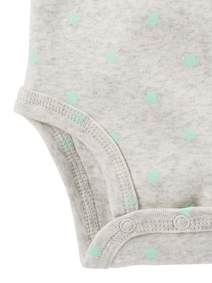 Simple Joys by Carter's Baby 6-Piece Neutral Bodysuits (Short and Long Sleeve) and Pants Set, Gray Lamb, 3-6 Months Simple Joys by Carter's
