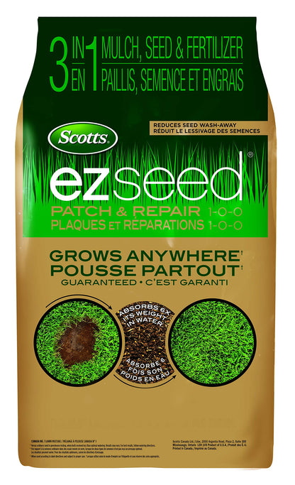 Scotts Ez Seed Patch & Repair 1-0-0, 4.54kg | Multipurpose Formula for Patch and Repair. Grows Anywhere - Available at All In One Marketplace Canada