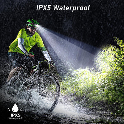 Blukar Headlamp Rechargeable, 2000L Super Bright LED Head Lamp Headlight with Red Warning Lights and 6 Modes, Motion Sensor Control, IPX5 Waterproof, Lightweight Flashlight for Running, Hiking etc. - Available at All In One Marketplace Canada