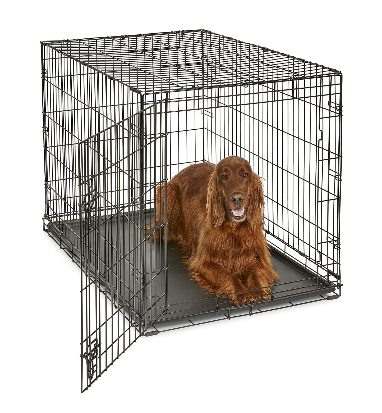 MidWest Homes for Pets 42-Inch New World Crate for Large Breeds, 71-90 lbs, Single Door Folding Dog Crate, Leak-Proof Tray & Secure Latch, Portable, Durable & Easy to Assemble 🍁 All In One Marketplace Canada