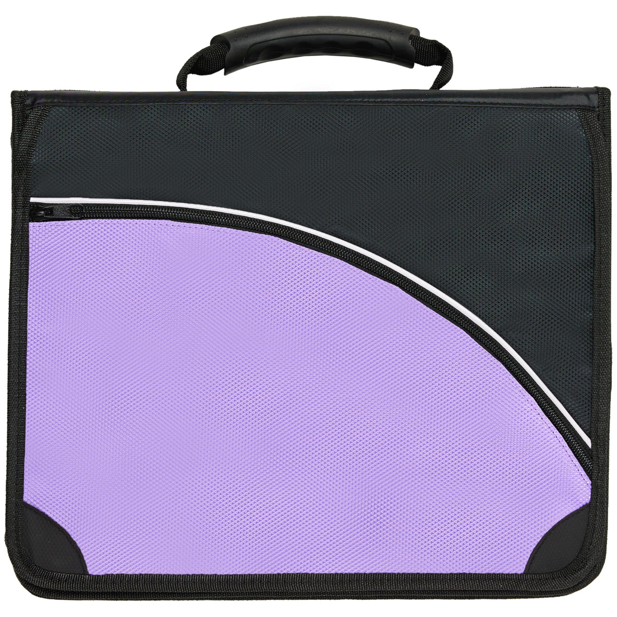 Avery 2" Inch Zipper Binder, 3 Round Rings, Durable Messenger Nylon Zipper Purple Binder, Tablet Holder, 6-Pocket with 5 Tab Dividers, Carry-All Storage Binder (26050)