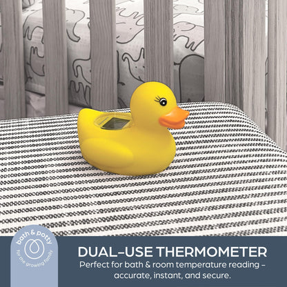 Dreambaby Duck Baby Bath Thermometer - Instant Read Digital Thermometer for Water and Room Temperature - Floating Baby Bath Toy - Newborn Must-Have