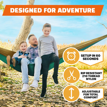 MalloMe Camping Hammock with Straps - Portable Outdoor Hammock for Adults, Kids - Single Hamac - 1 Person Hammocks - Tree Hamac Swing with Accessories - Hamock Tent for Travel - Hammocks for Outside