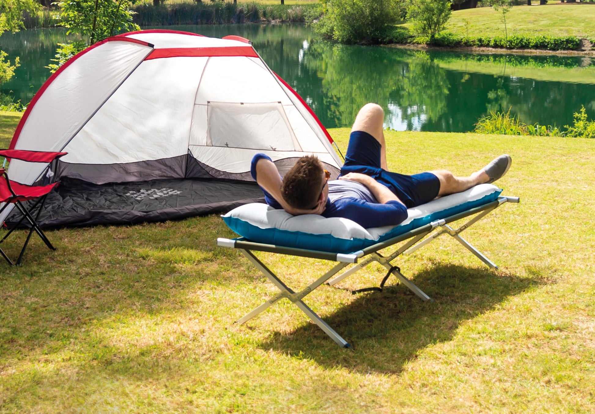 INTEX 67997E Camping Air Mattress Mat 26.5" x 72.5": Durable Outdoor Use – 2-PLY Laminate – Velvety Surface – Unique Construction – 300lb Weight Capacity Intex
