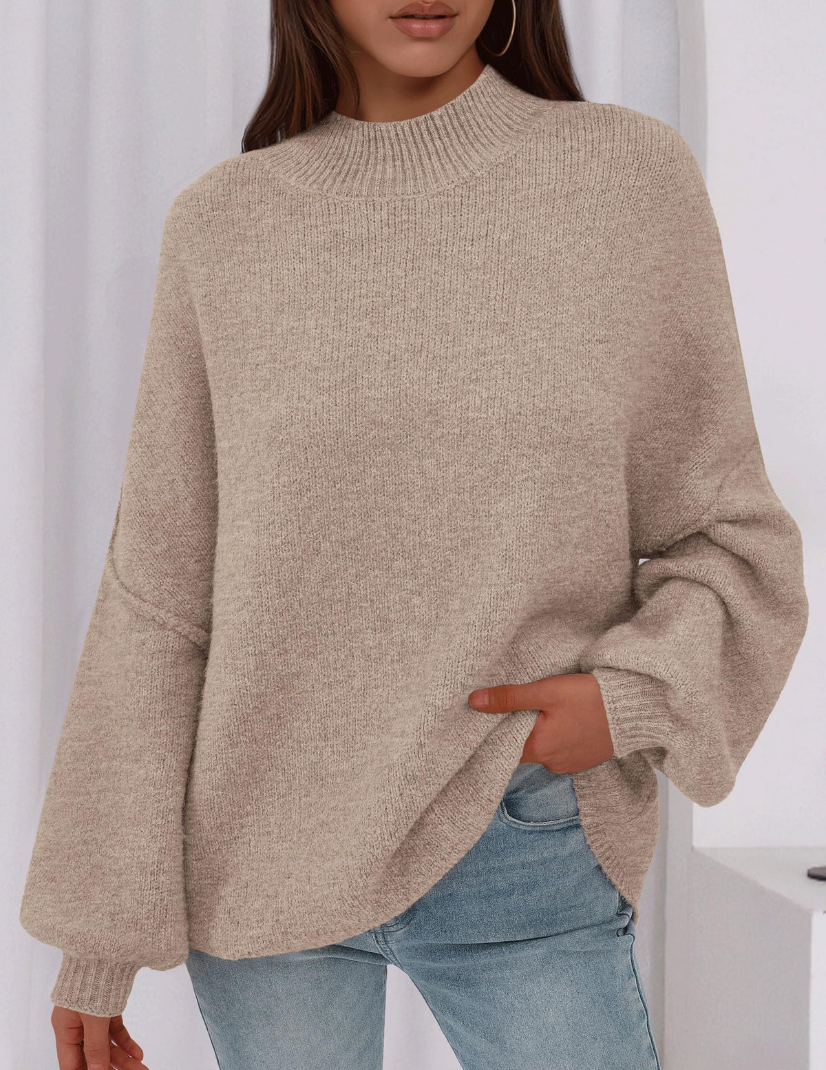 PRETTYGARDEN Women's Oversized Sweaters Fall Clothes Camel,M 🍁 All In One Marketplace Canada