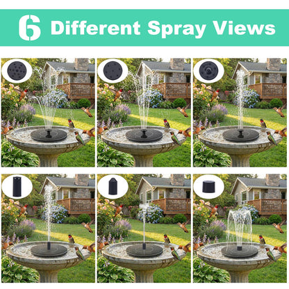 Yeomi Solar Fountain, Floating Solar Water Pump for Bird Bath, Outdoor Water Fountain No Battery or Electricity Needed, Easy to Use for Garden, Pond, Patio