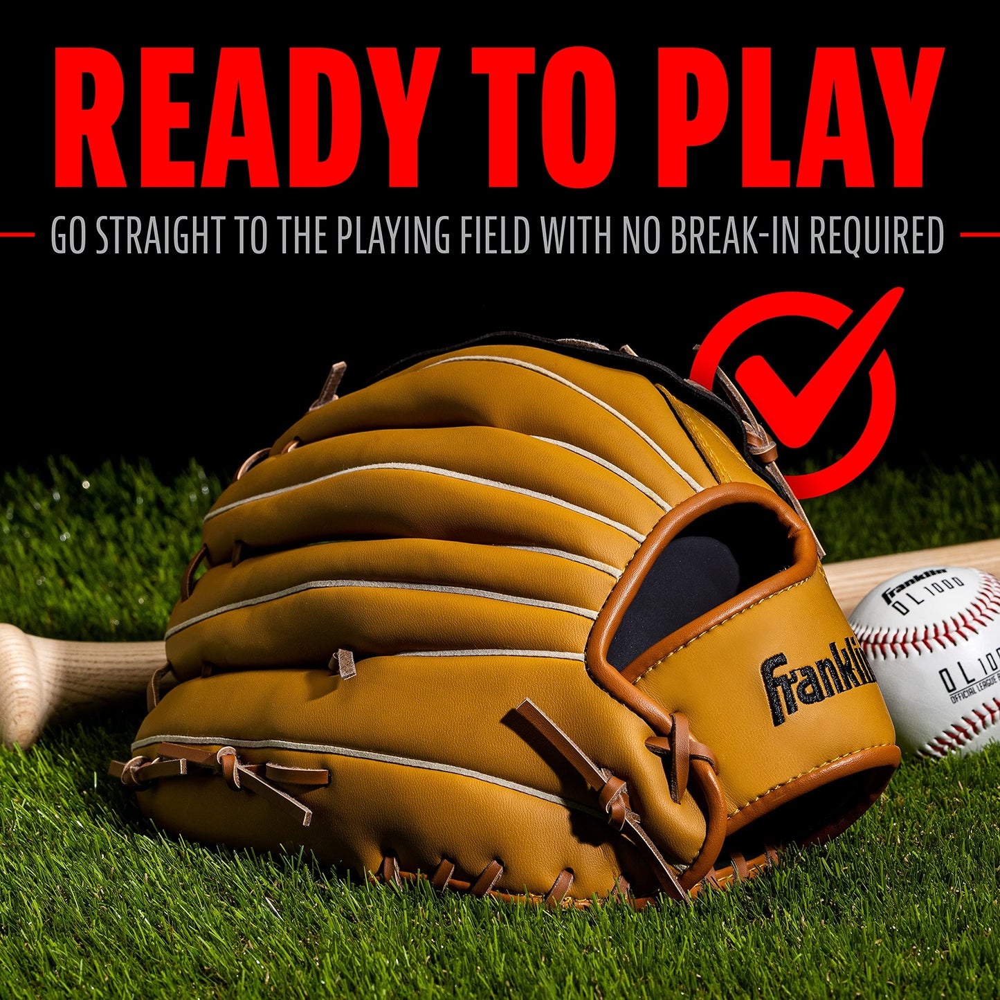 Franklin Sports Baseball and Softball Glove - Fieldmaster Adult + Youth Baseball Gloves - Men's + Women's Infield + Outfield Mitt - Right Hand Throw - 13" 🍁 All In One Marketplace Canada