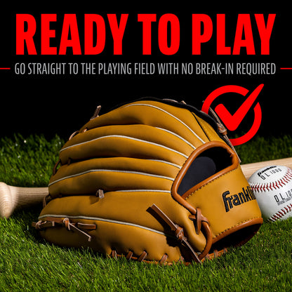 Franklin Sports Baseball and Softball Glove - Fieldmaster Adult + Youth Baseball Gloves - Men's + Women's Infield + Outfield Mitt - Right Hand Throw - 13" 🍁 All In One Marketplace Canada
