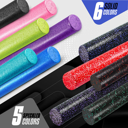 Yes4All High-Density EPP Round Back Roller Foam, Foam Roller for Yoga, Pilates & Stretching - 12, 18, 24, 36 inch