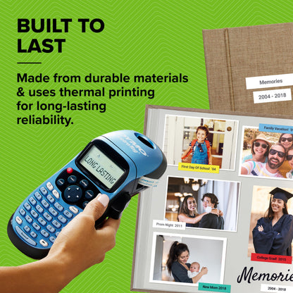 DYMO Label Maker with 3 Bonus Labeling Tapes, LetraTag 100H Handheld Label Maker & LT Label Tapes, Easy-to-Use, Great for Home & Office Organization DYMO