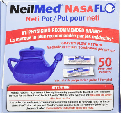 NeilMed Nasaflo Neti Pot, 50 Count (Packaging may vary)