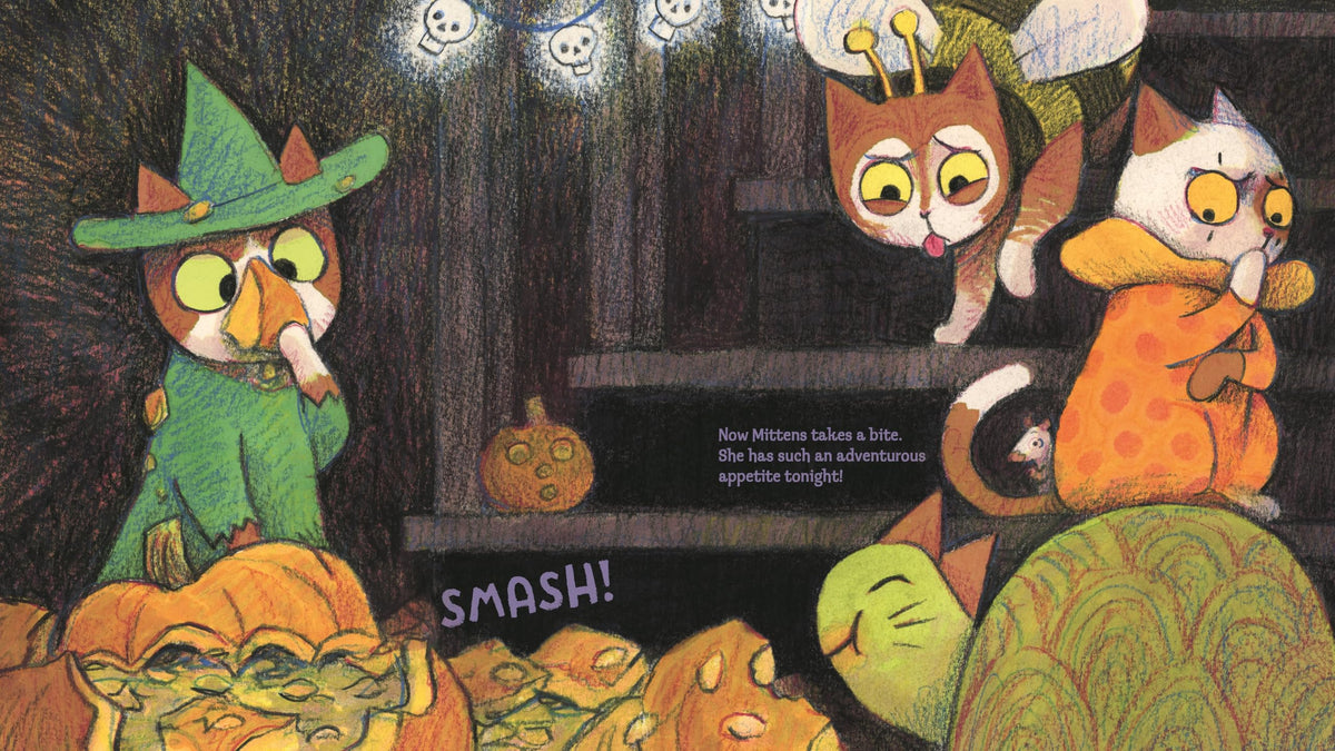 Mitaines mystérieuses : Une histoire d'Halloween des chats de Moontime
