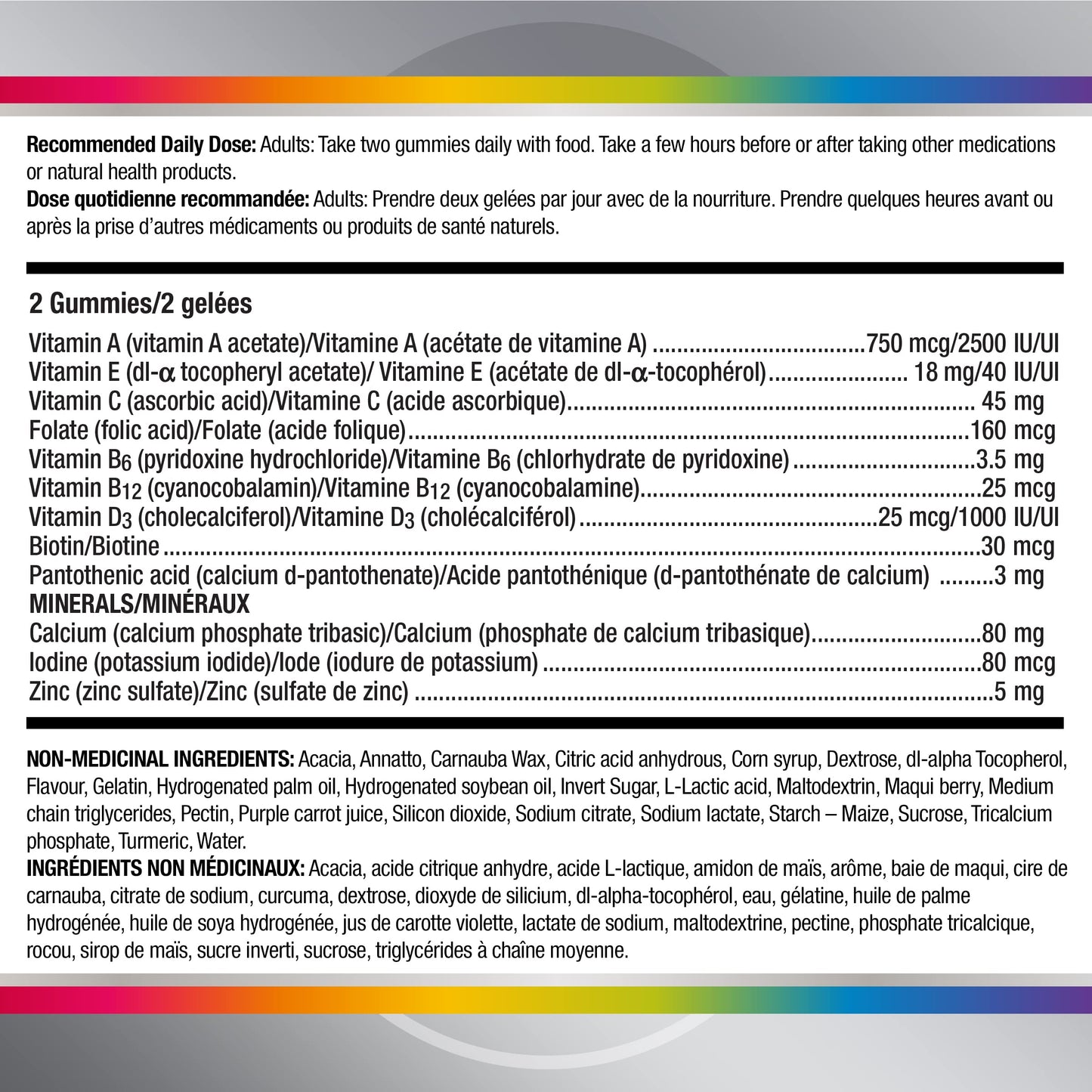 Centrum Men 50 Plus MultiGummies, Multivitamins/Minerals Gummies for Men 50+, Cherry, Berry, and Apple Flavours, 120 Count - Available at All In One Marketplace Canada