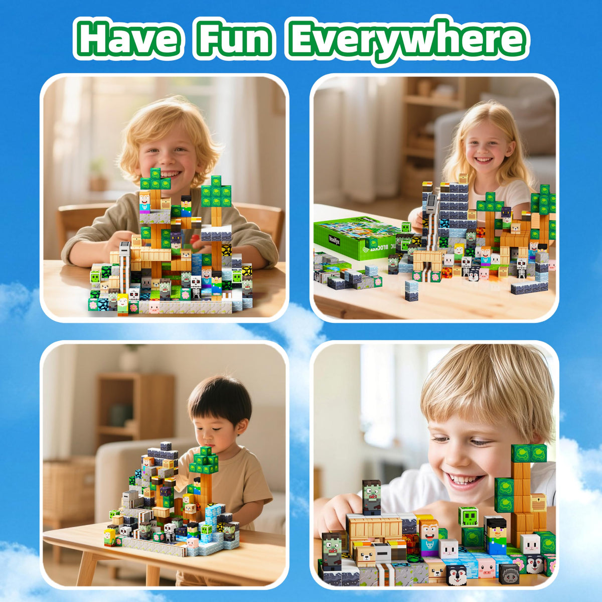 Magnetic Blocks-150PCS Magnetic Building Blocks Set, Kids Classroom Toy for Toddlers STEM Learning, Construction Stacking Toy for Kids Boys and Girls Christmas Birthday Gifts 🍁 All In One Marketplace Canada
