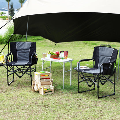 Oversized Heavy Duty Folding Camping Director Chair for Adults IDEALHOUSE