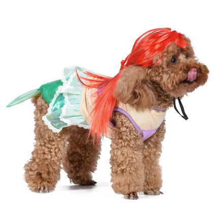 Costume de Princesse Ariel pour chien Disney for Pets, Halloween - Costume d'Halloween sous licence officielle pour chien, taille moyenne