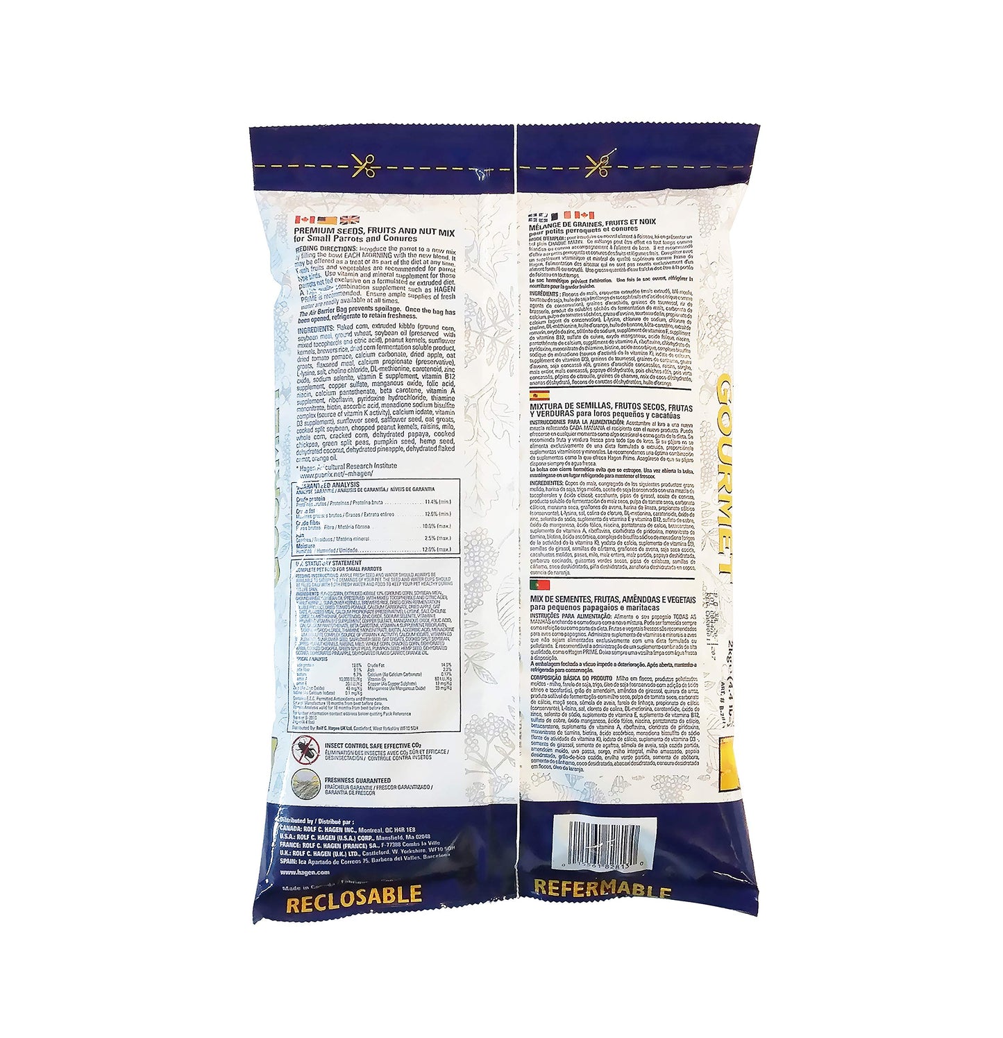Hagen B2813 Gourmet Small Parrot Seed Mix, 2 Kg, 4.4-Pound HARI