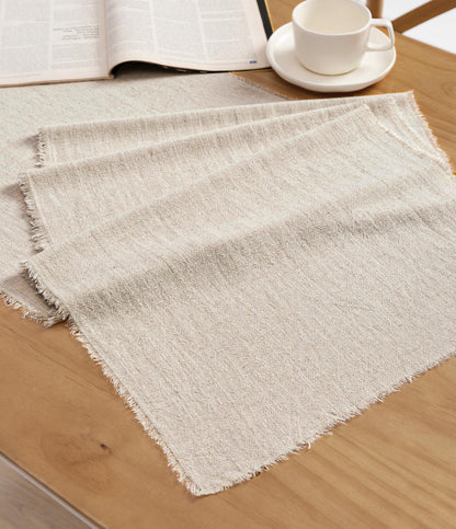 Vitalizart Beige Table Runner 14 x 120 Inches Long Slub Texture Cotton Linen Table Runner for Rustic Home Decorations Dining Room Wedding Decor Reception Bridal Shower Thanksgiving Christmas 🍁 All In One Marketplace Canada