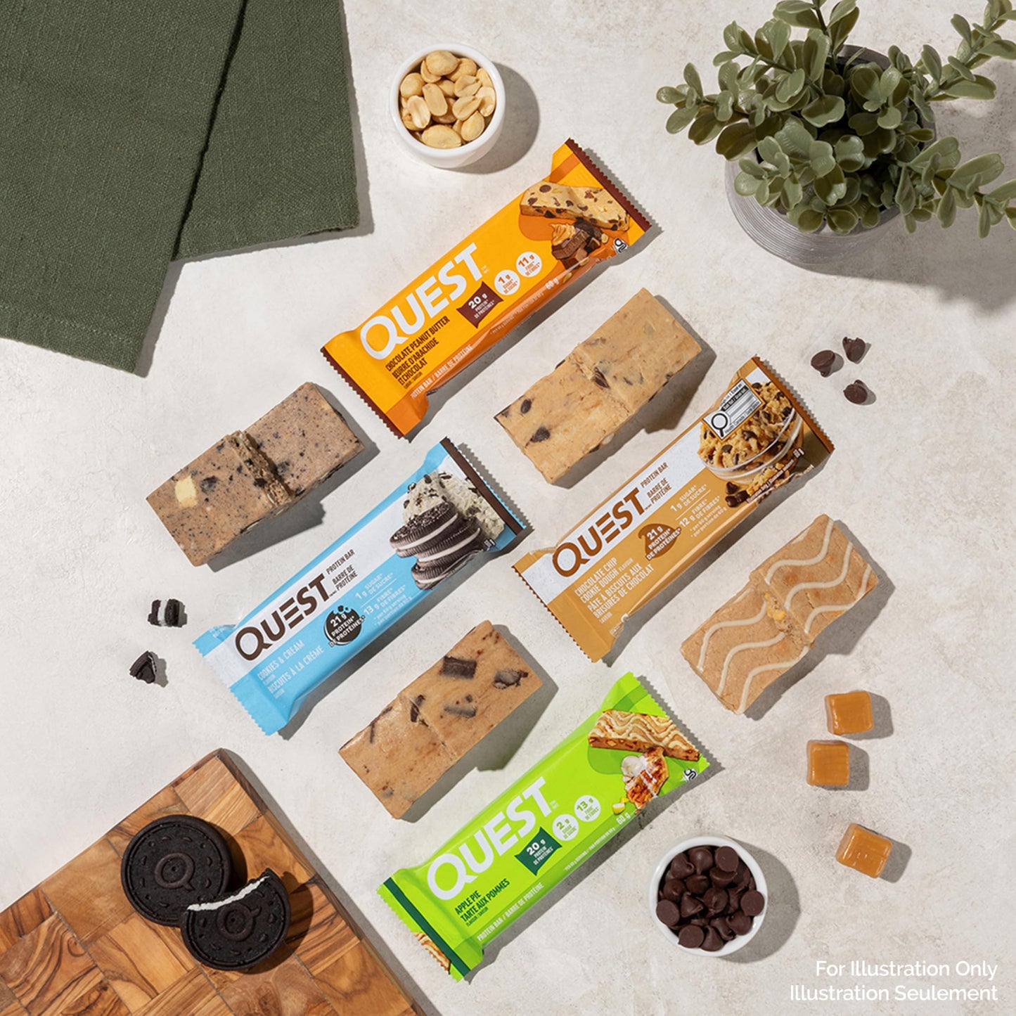 Quest Nutrition Apple Pie Flavored Protein Bar, High Protein, High Fibre, Gluten Free, 12ct 🍁 All In One Marketplace Canada