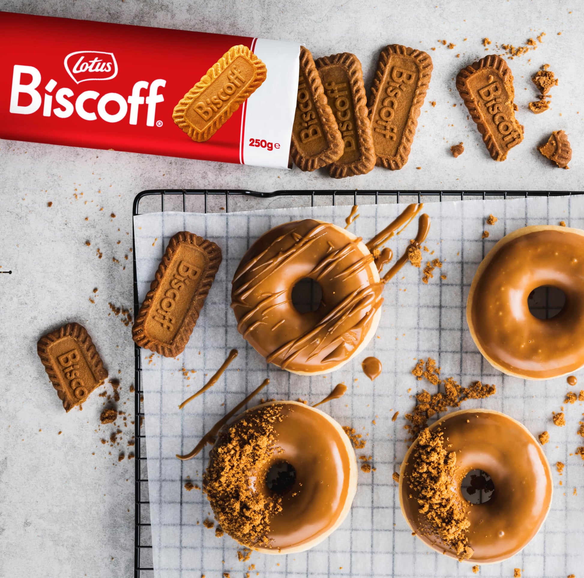 Lotus Biscoff Caramelized Cookies, 10 x 250g Packs – Ingredients from Natural Origins, Vegan, No Colours or Added flavours, 2.5kg Lotus