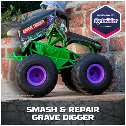 Monster Jam Smash & Bash Grave Digger RC Truck 1:15 Scale Vehicle Monster Jam