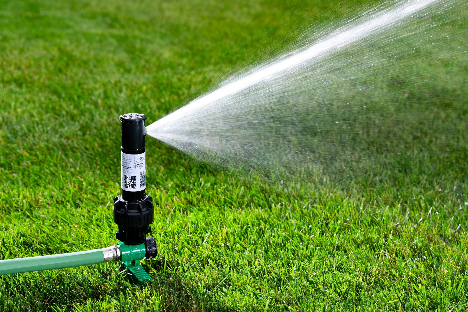 Rain Bird 42SASPG 42SA Gear Drive Rotor Sprinkler on Heavy Duty Green Spike, Adjustable 40° - 360° Pattern, 26' - 38' Spray Distance Rain Bird