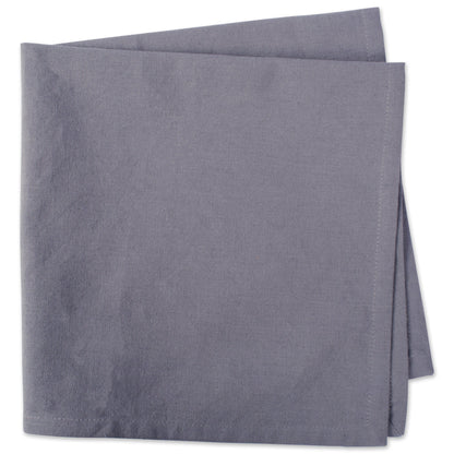 Serviette de table en coton surdimensionnée DII 51 x 51 cm, lot de 6, gris - Parfait pour Halloween, les dîners, les barbecues, les mariages, les fêtes et pour un usage quotidien