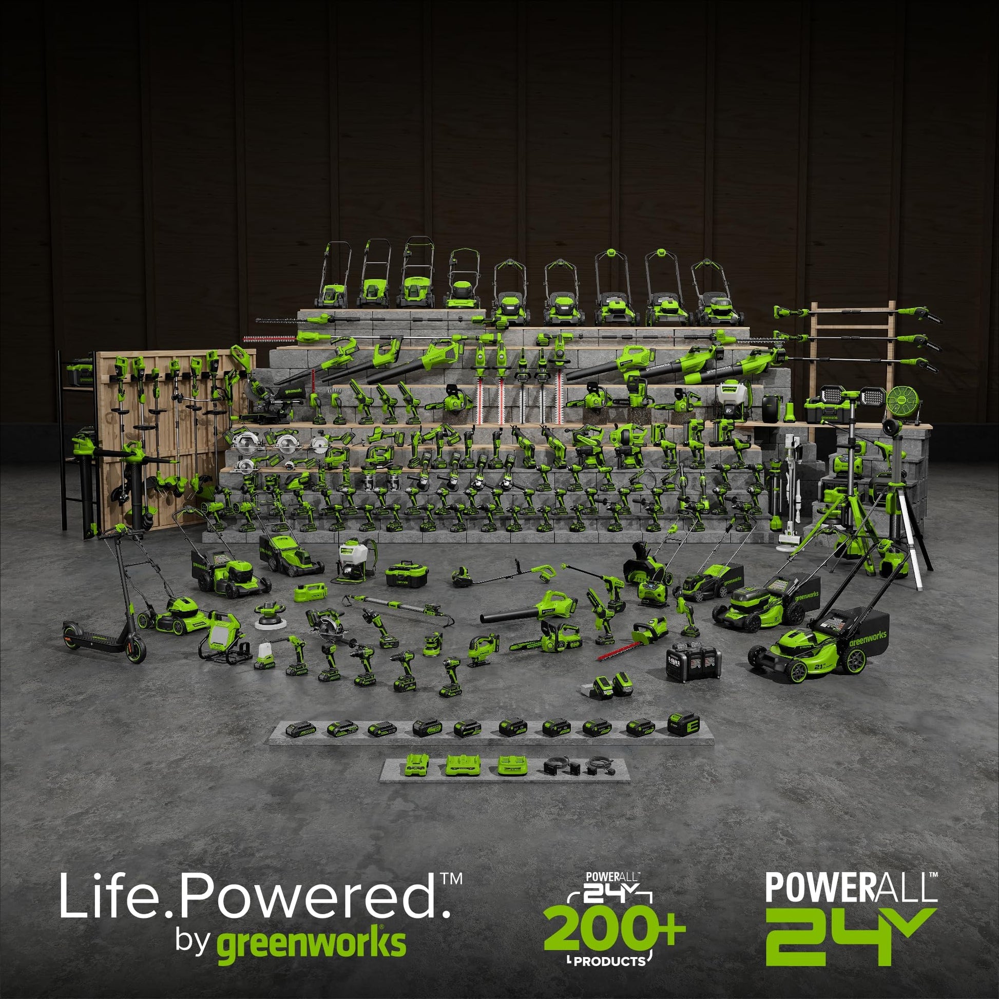 Greenworks 24V 2Ah Lithium-Ion Battery LB24A020 (Genuine Battery, 150+ Compatible Tools) Greenworks