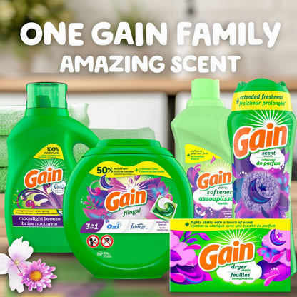 Gain In-Wash Laundry Scent Booster, Moonlight Breeze Scent, Fresh Extender + Odour Protection, 853 Grams - Available at All In One Marketplace Canada