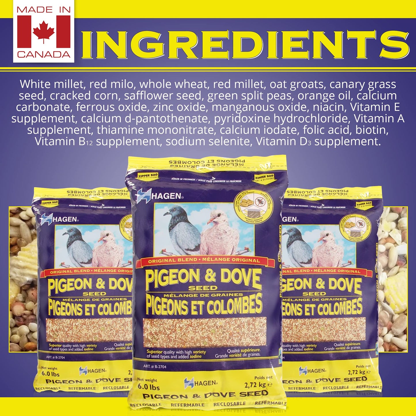 Hagen Pigeon and Dove Staple VME Seeds, 6-Pounds 🍁 All In One Marketplace Canada