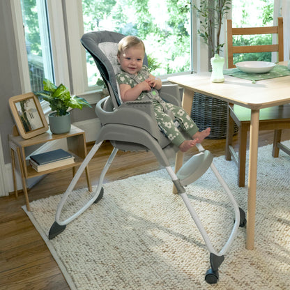 Ingenuity Full Course 6-in-1 High Chair - Baby to 5 Years Old, 6 Convertible Modes, 2 Dishwasher Safe Trays - Astro