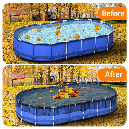 33' x 18' Oval Swimming Pool Leaf Net Cover, Pool Safety Net Blanket 🍁 All In One Marketplace Canada
