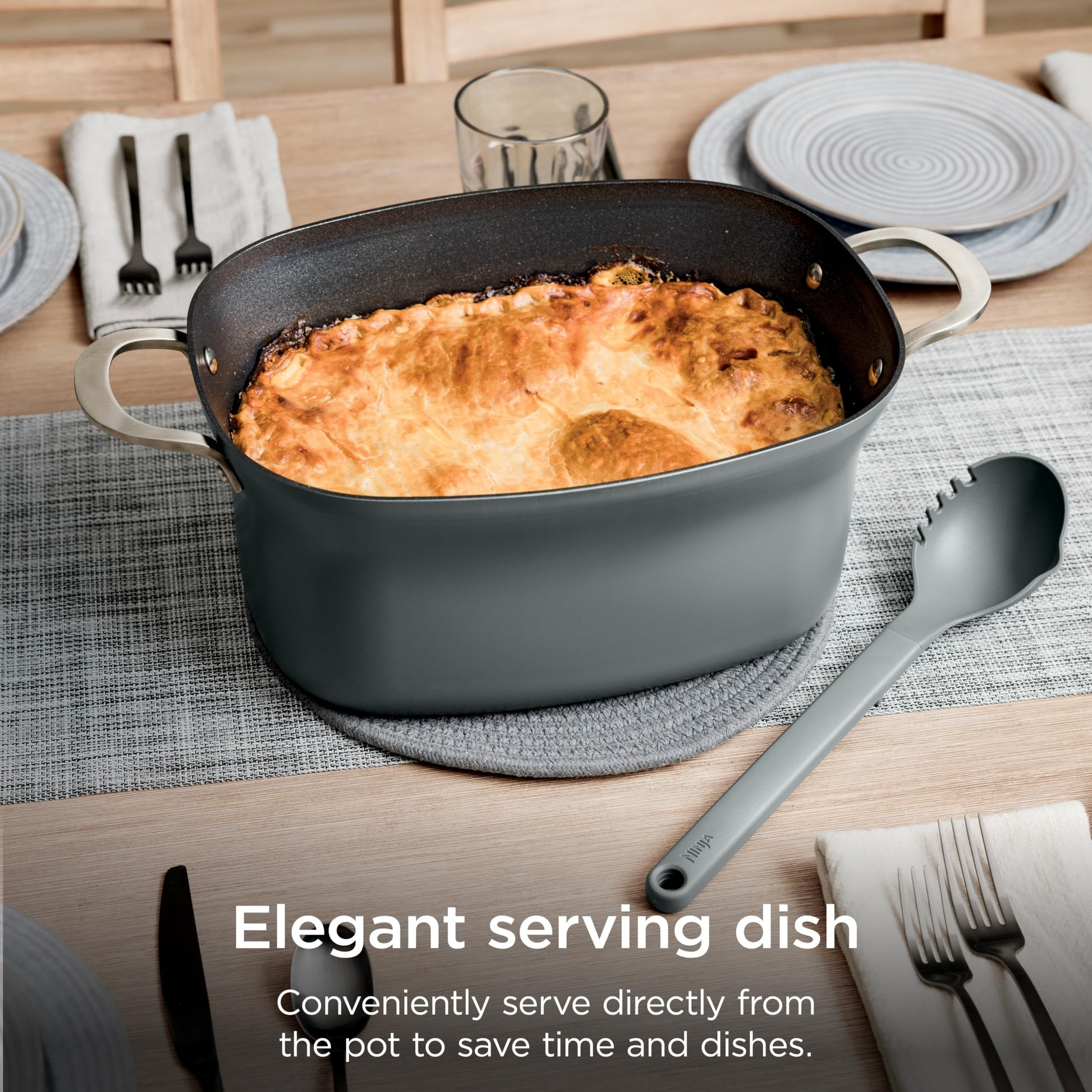 Ninja MC1001C Foodi PossibleCooker PRO 8.5 Quart Multi-Cooker, with 8-in-1 Slow Cooker,Dutch Oven,Steamer &More,Glass Lid & Integrated Spoon,Nonstick,Oven Safe Pot to 500°F,Sea Salt Gray,Sea Salt Grey - Available at All In One Marketplace Canada