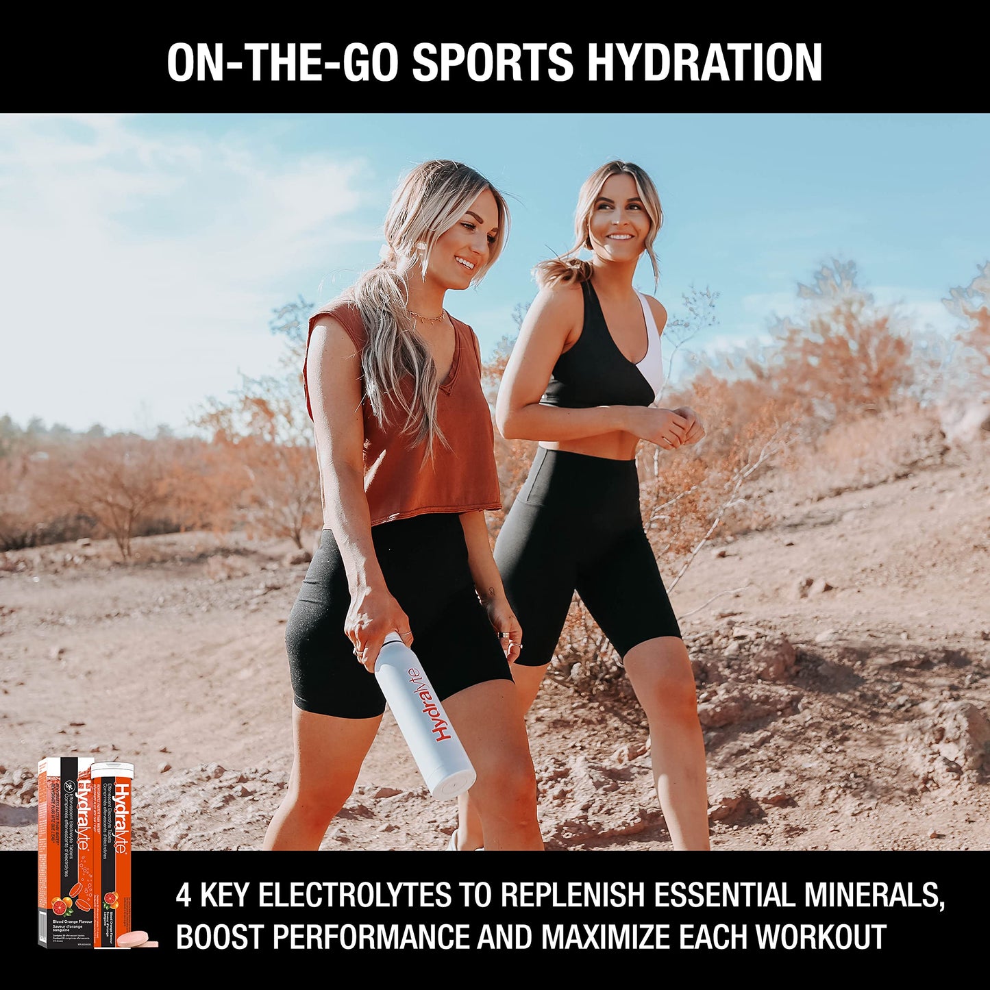 Hydralyte Electrolyte Tablets | Blood Orange Flavored Electrolytes | Pre-Workout and Post-Workout Hydration Solution to Enhance Performance and Maximize Recovery | (2 Tablets per Serving, 40 Count) - Available at All In One Marketplace Canada