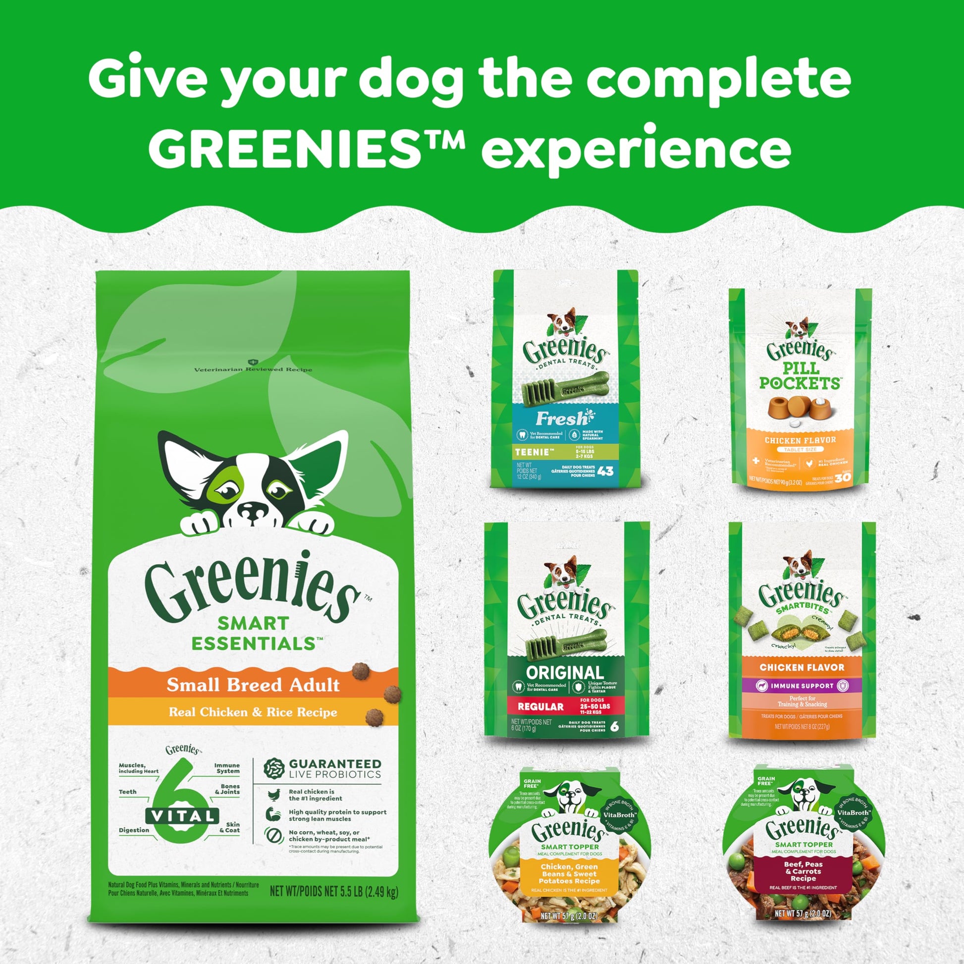 GREENIES Dog Treats Original Large Natural Dental Care, (34 Treats) 54oz. Pack