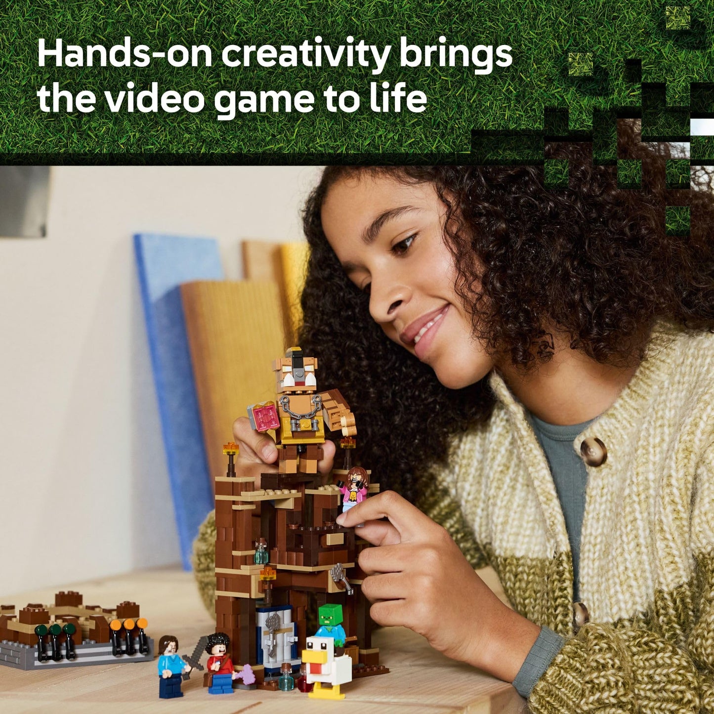 LEGO Minecraft Woodland Mansion Fighting Ring - Building Toy for Kids Age 10+ - Includes Steve, Garrett, & Henry Minecraft Figures, Plus a Chicken Jockey & More - Birthday Gift Idea for Fans - 21272 LEGO