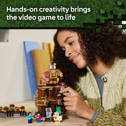 LEGO Minecraft Woodland Mansion Fighting Ring - Building Toy for Kids Age 10+ - Includes Steve, Garrett, & Henry Minecraft Figures, Plus a Chicken Jockey & More - Birthday Gift Idea for Fans - 21272 LEGO