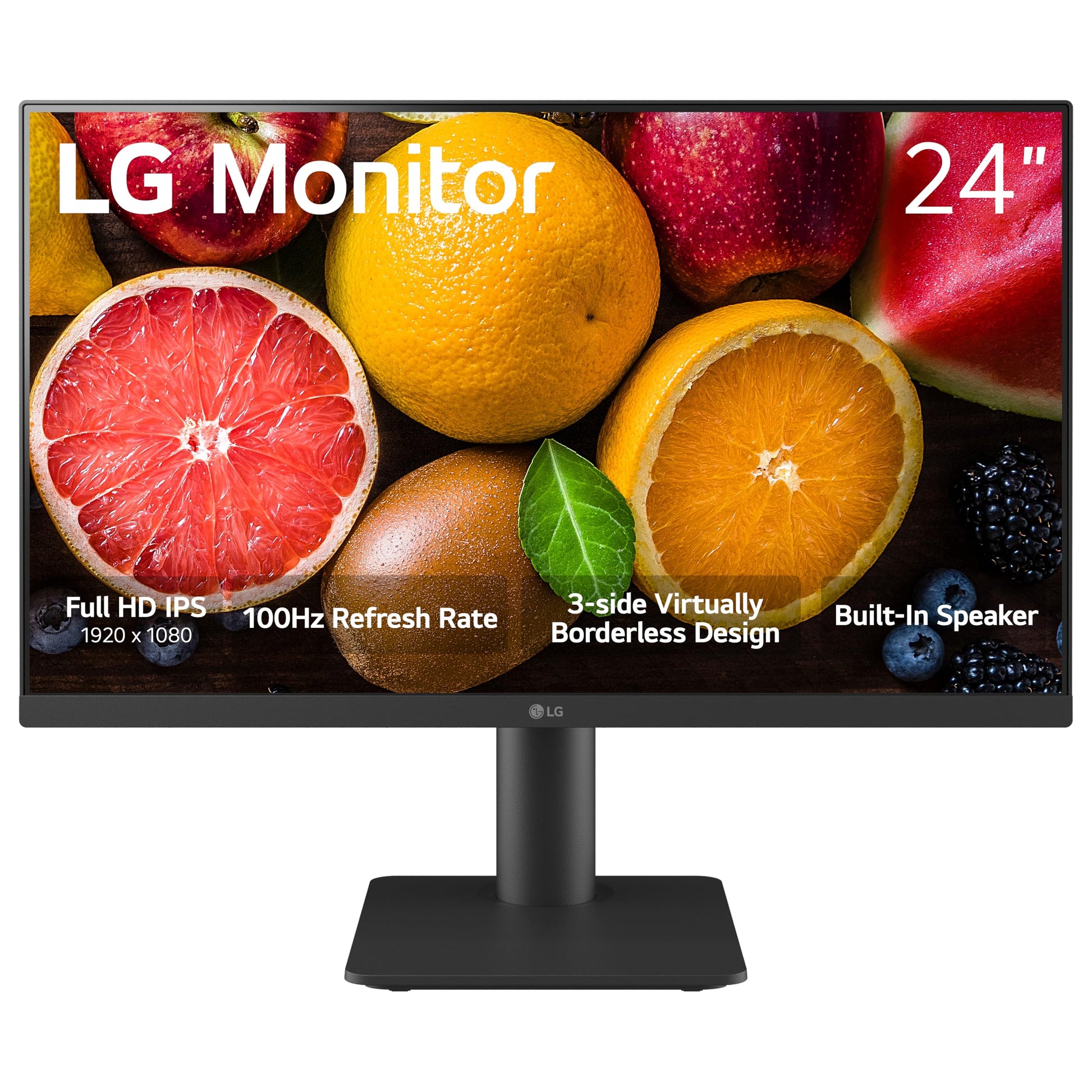 LG 24MS550 23.8-inch FHD (1920 x 1080) IPS Display | 100 Hz 5ms | Height Adjustable Stand | Eyecomfort, Dynamic Action Sync, Crosshair, Built-in Speakers, Black LG