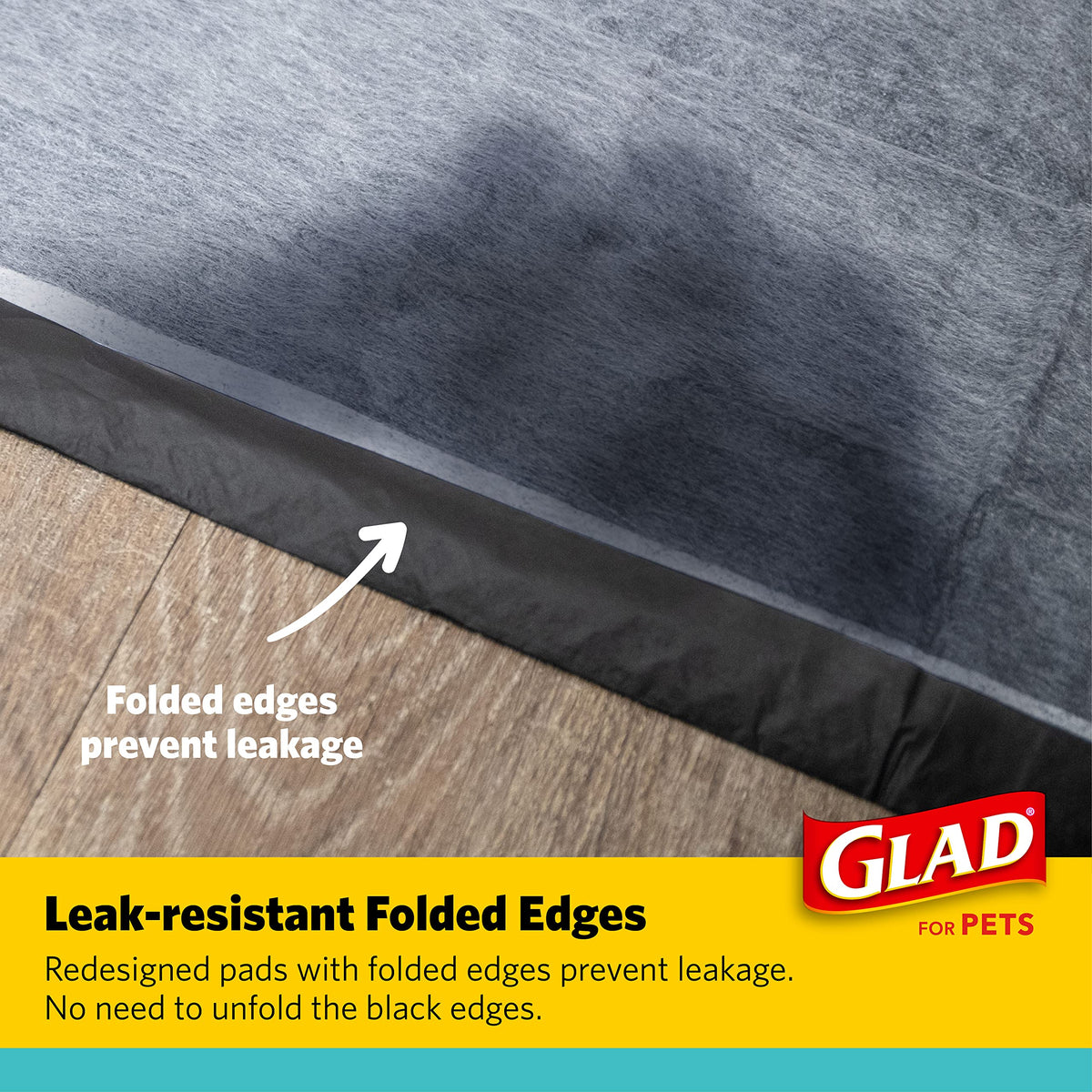 Glad for Pets Black Charcoal Puppy Pads, 17.5 x 23.5 Inch, 120 Count