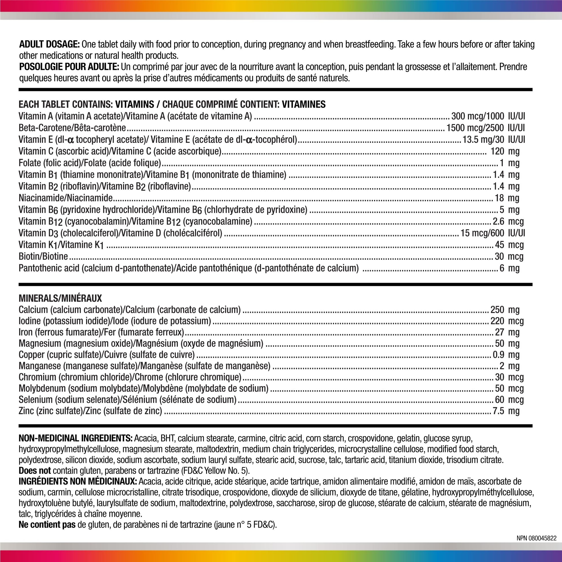 Centrum Prenatal Vitamin Tablet, Postpartum Multivitamin and Mineral Supplement, Essential Prenatal Vitamins, 100 Count (Packaging May Vary) - Available at All In One Marketplace Canada