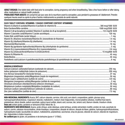 Centrum Prenatal Vitamin Tablet, Postpartum Multivitamin and Mineral Supplement, Essential Prenatal Vitamins, 100 Count (Packaging May Vary) - Available at All In One Marketplace Canada