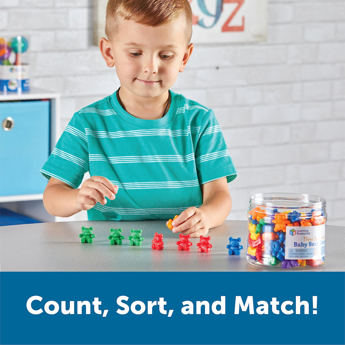 Learning Resources LER0729 Baby Bear Counters, Color Recognition, Math Skills