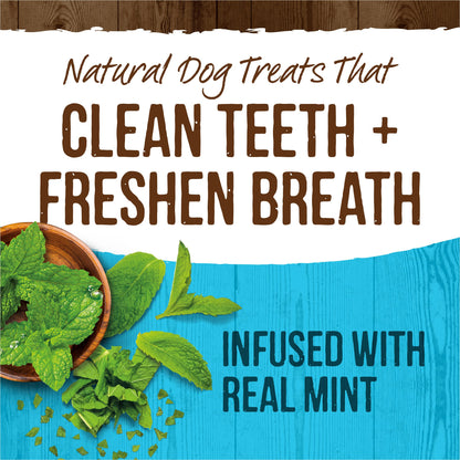 Merrick Fresh Kisses Mint Breath Strips Medium Brush Dental Dog Treat - Value Box (22 ct) Merrick