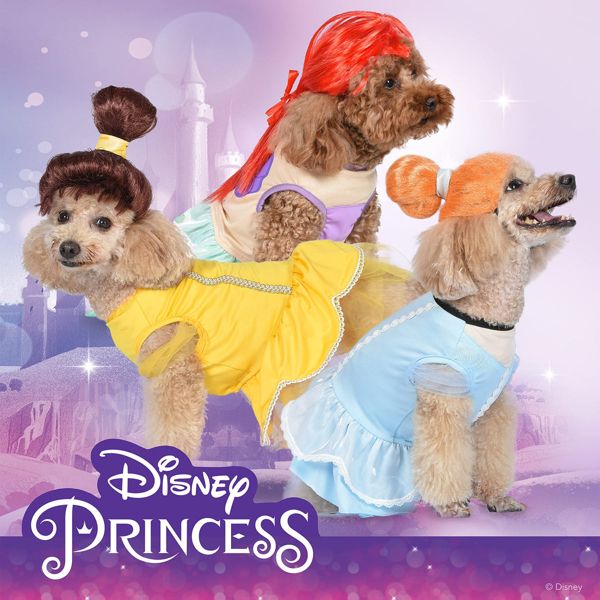 Costume d'Halloween Disney Princess Belle pour animaux Disney for Pets - Très très grand | Costumes d'Halloween Disney Princess pour chiens, costume d'Halloween pour chien sous licence officielle Disney, jaune (FF22919)